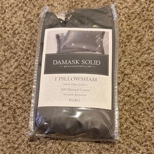 Charter Club Damask Solid Euro Pillowsham in Gray